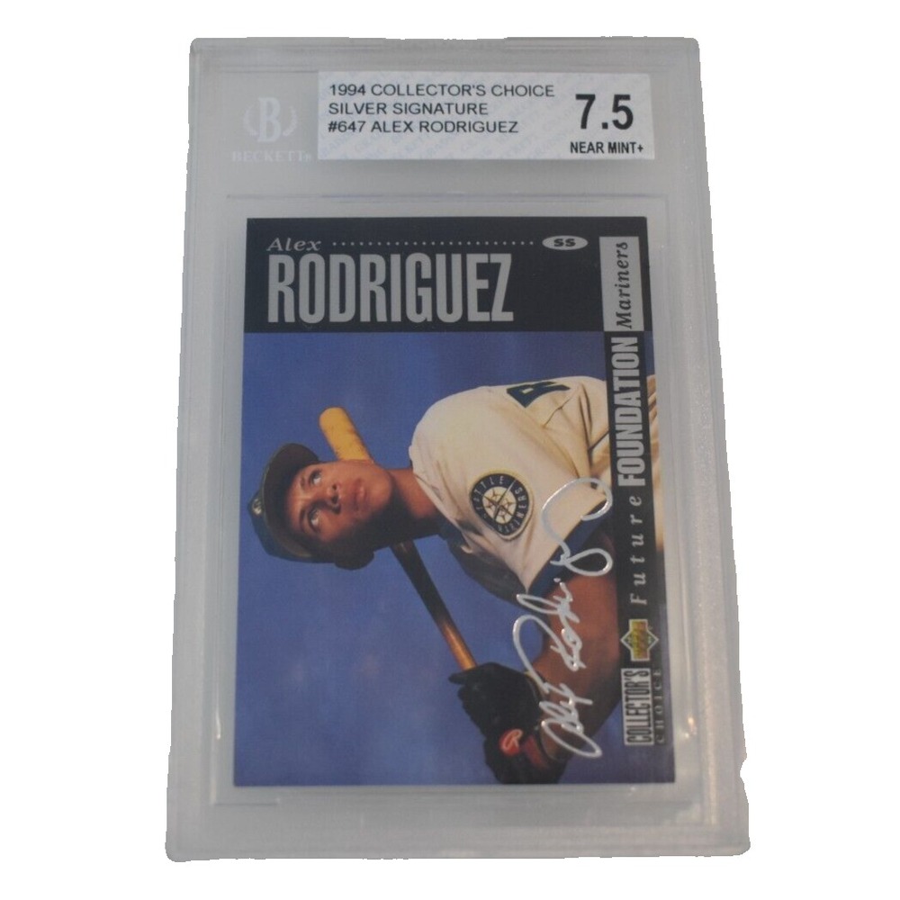 1994 Upper Deck Collector's Choice Alex Rodriguez BGS 7.5 #647 Silver Signature